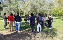 Presentación técnica y funcional del campo de energía geotérmica en el jardín de Casa Santa Elena a los profesionales del sector.